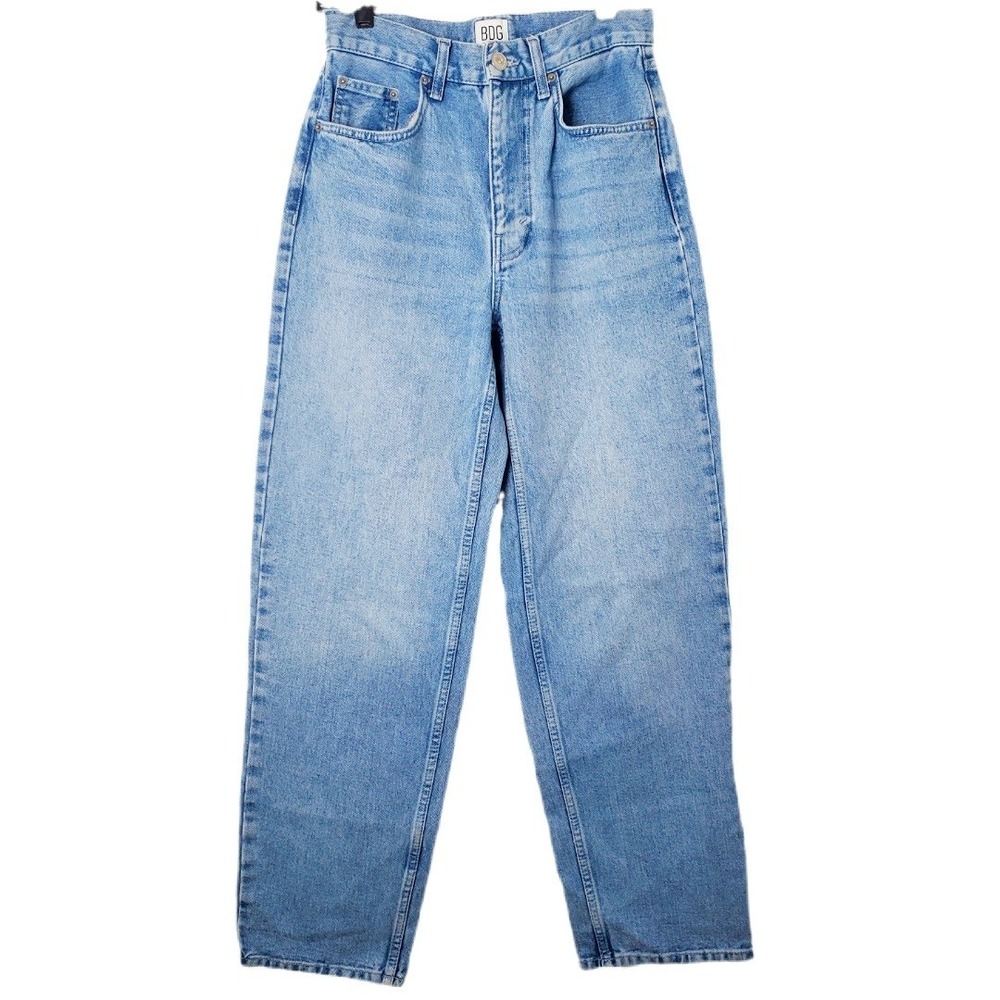 BDG Urban‎ Outfitters High-Rise Baggy Jeans Light Wash Cotton Denim Size 27